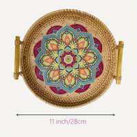 Ytnjzl Handwoven Rattan Wicker Basket - Perfect for Holiday Gatherings & Party Supplies, Perfect for Winter, New Year