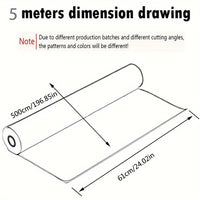 1 Roll Self-Adhesive Marble Vinyl Wallpaper, Thicker Glossy Finish, Stone And Wood Style, Waterproof Oil-Proof, Renovation Stickers For Kitchen Bathroom TV Background Wall, Vinyl Material