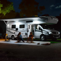 MERTTURM 12V LED Interior Light Bar with On/Off Switch, 120 LEDs 1500LM, White Housing, Mounting Brackets Included - Perfect for Enclosed Trailers, Cars, RVs, Vans, Trucks, Campers, Boats, Caravans - 4pcs