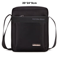Vicuna Polo Oxford Polyester / Leder Kuriertasche - Schwarz - miqaya