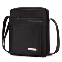 Vicuna Polo Oxford Polyester / Leder Kuriertasche - Schwarz - miqaya