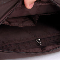 Vicuna Polo Oxford Polyester / Leder Kuriertasche - Schwarz - miqaya