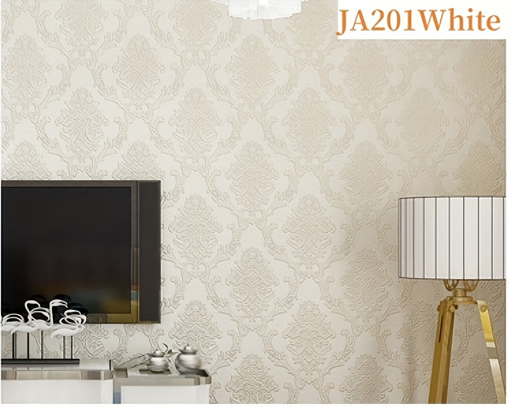 3D Embossed Self-Adhesive Wallpaper, Floral Pattern