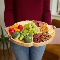 New High-End Living Room Coffee Table Flower-Shaped Snack Tray for Home Use New Year'S High-Value Candy Rotating Fruit Tray