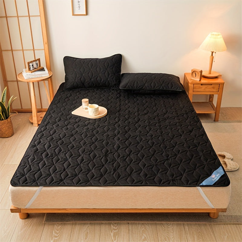 Ultra-Soft Waterproof Mattress Protector - Non-Slip, Comfortable Polyester, Ideal for Home, Hotel, Apartment, Dorm - Machine Washable, White (Pillowcase Not Included)