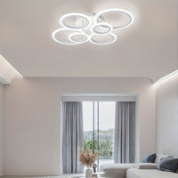 Modern LED Recessed Ceiling Light, 6-Ring Design, 4000K Non-Dimmable, E26 Base, for Kitchen, Living Room, Bedroom, Laundry Room Lighting - Indoor LED Lights, Energy Efficient, Ceiling Light Fixture