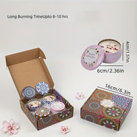 Scented Candle Gift Box, Single Lasting Burning 12 Hours - 4pcs