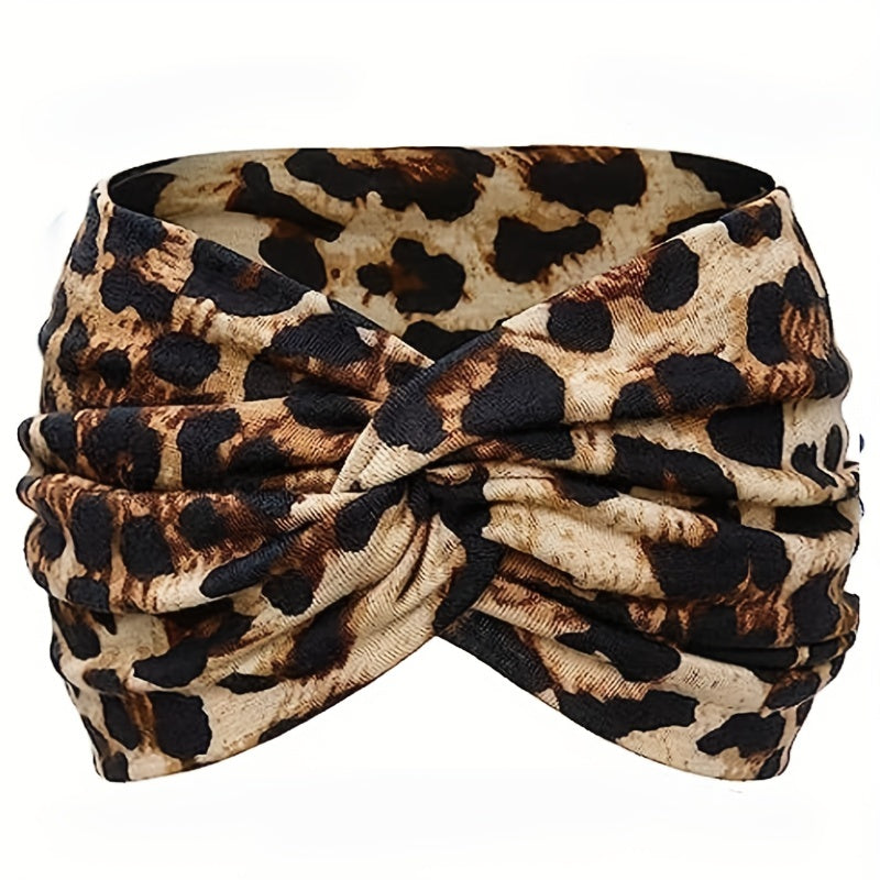 Minimalist Leopard Print Polyester Sports Headband