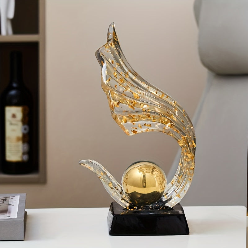 Elegant Resin Fantasy-Themed Art Sculpture - Modern Luxury Decor