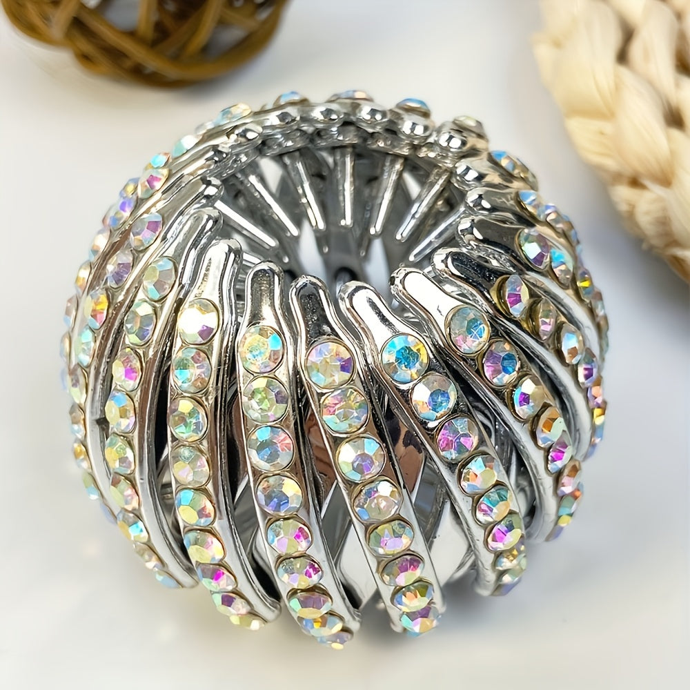 Elegant Bird Nest Magic Hair Clip - Sparkling Rhinestone