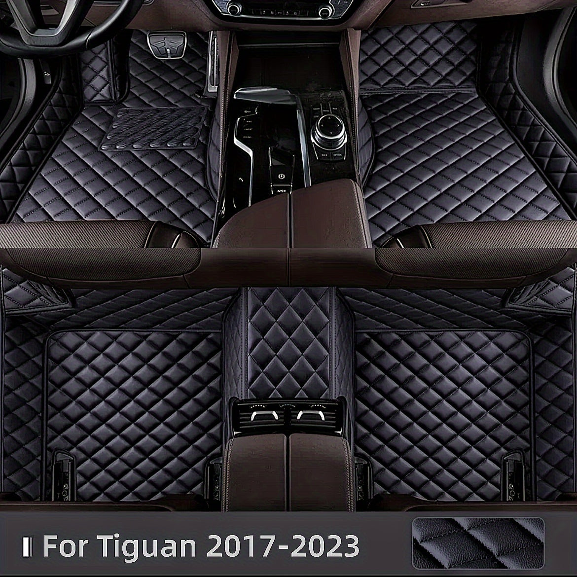 LHD Car Floor Mat - Full Coverage Custom-fit Front and Rear Seat - 3pcs