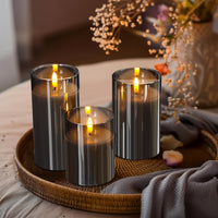 Flameless Candles with Remote Timer - 3pcs