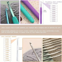 103/130pcs Knitting Crochet Hook Set Home Use Sewing Tool DIY Craft Crochet Knit Markers Needles Tools Weaving Accessories With Bag