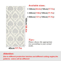 Easy Peel & Stick Silvery Damask Wallpaper