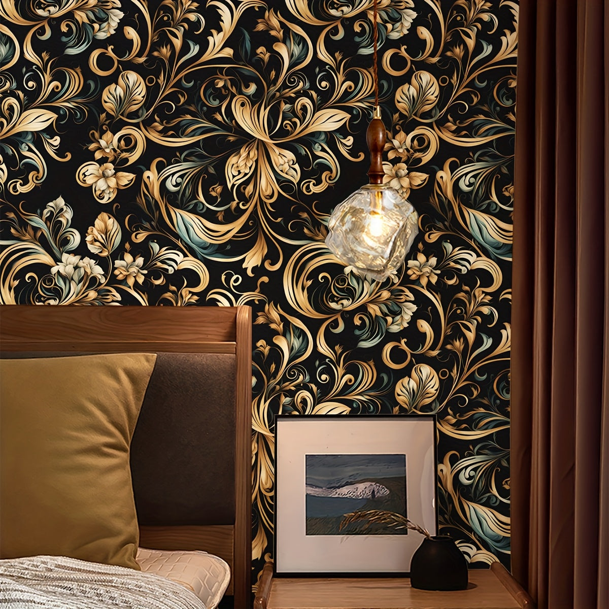 Elegant Floral Self-Adhesive Wallpaper