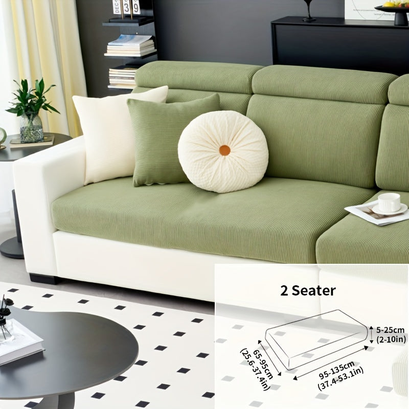 Modern Stretch Sofa Slipcovers - 1 Piece Polar Fleece Fabric Couch Protector, Machine Washable Sofa Cover, Fits Armchair to 4-Seater Sectional, Pet & Kid Friendly Furniture Protection