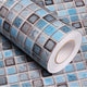 Self-Adhesive, Green & Blue Mosaic Contact Paper