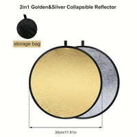 Photography Reflector - Fill Light - Golden & Silvery Panel
