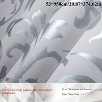 European Palace Style 3D Embossed Wallpaper