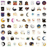 Ramadan Vinyl Sticker Set - Waterproof & Reusable - 65pcs