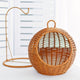 A Handmade Woven Rattan Storage Cradle, a Creative Desktop Storage Basket