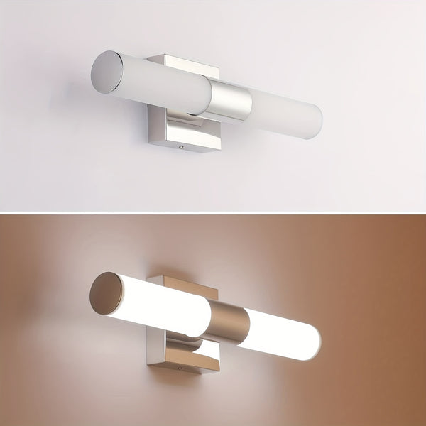 LED Vanity Lights, Modern Stainless Steel Bathroom Light Fixtures Over Mirror as Make Up Lighting Bath Wall Sconces Lamp (8W 40.01cm)