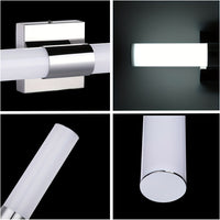 LED Vanity Lights, Modern Stainless Steel Bathroom Light Fixtures Over Mirror as Make Up Lighting Bath Wall Sconces Lamp (8W 40.01cm)