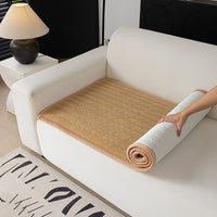 1pc Contemporary Thick Suede Sofa Pad, Machine Washable, Pet Friendly, Polyester 100%, Short Plush, Quilted Design, No Printing, Compatible with Armchair, Loveseat, 3-Seater, 4-Seater, Sectional Sofas, 250-300 g/㎡ - Ideal f