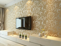 Classic European 3D Stereoscopic Relief Non-woven Wallpaper