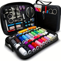 Portable Mini Travel Sewing Kit - Colorful Canvas, All-Season Essentials for Quick Repairs & Everyday Use