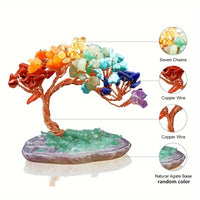 1pc Natural Crystal 7 Chakra Money Tree Crystal Tree