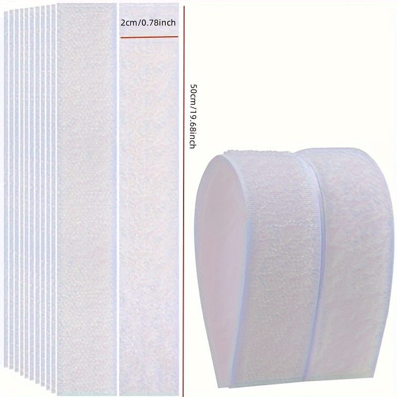 Extra Strong 5m Self-Adhesive Hook and Loop Tape, Double-Sided with Glue Sticker