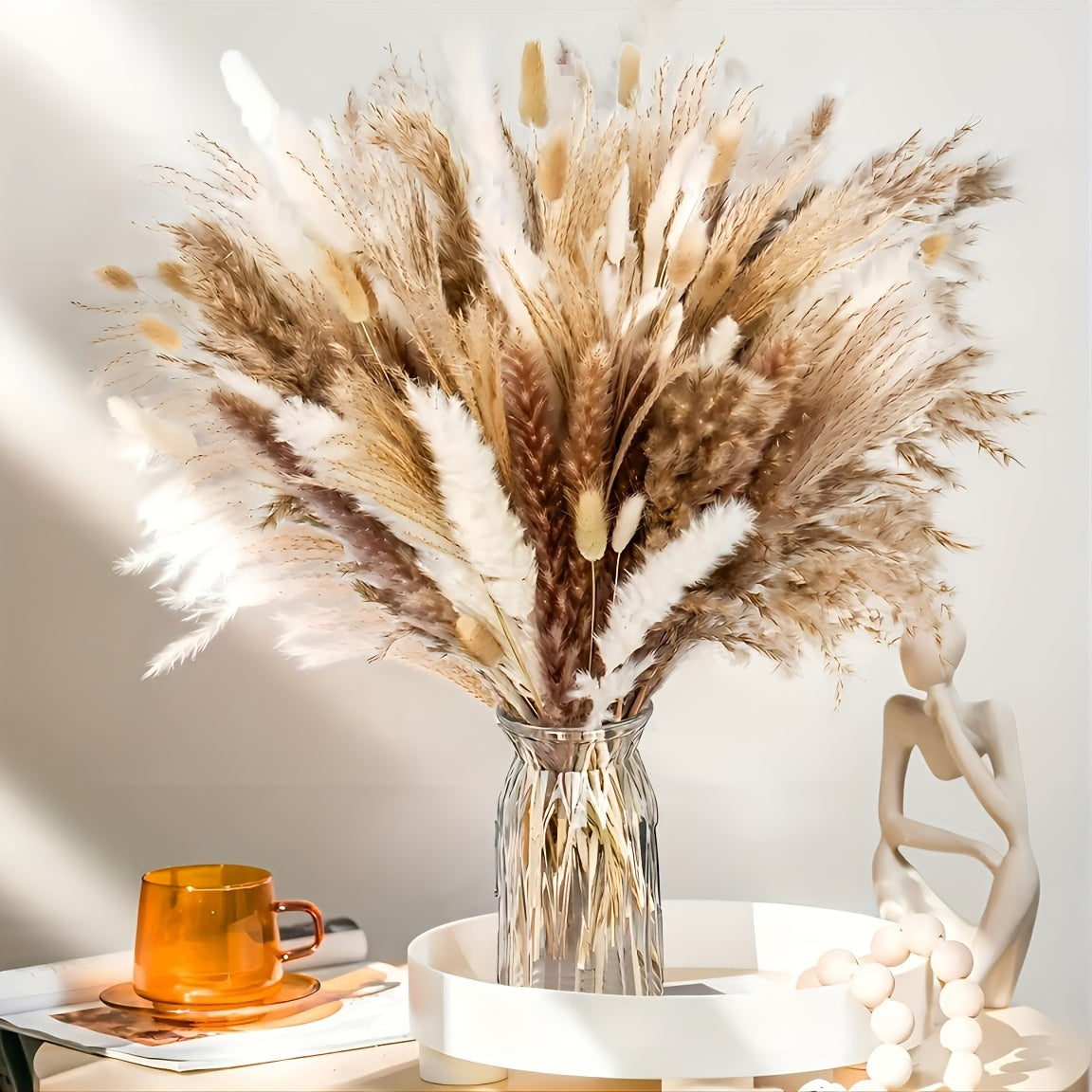 Boho Artificial Pampas Grass Bouquet - 141pcs