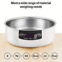 Digital Kitchen Scale With Backlight, Food Scale, Weighing Scale With Bowl