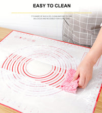 1pc Large Silicone Pastry Mat, Non-Stick Baking Mat for Pizza, Cakes, Dough, Kitchen Cooking, Grilling, Food-Safe Bakeware, Christmas Table Mat, Home Kitchen Essential