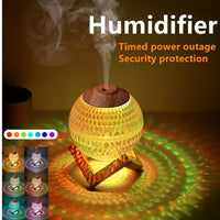 Luxury Crystal Colorful USB Humidifier with 350ml Capacity - Quiet, High-Capacity Nano Mist Air Purifier for Romantic Ambiance & Hydration, Battery Not Included, Air Humidifier