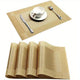 PVC Material Diagonal Frame Series Western Food Mat Premium Hotel Table Mat Disposable 6 Pack