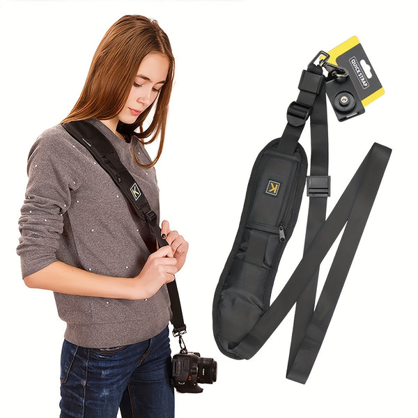 Durable SLR Camera Strap with Quick Release Bottom Plate