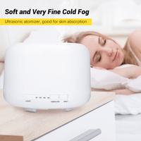 1pc 500ml/17.6oz Aromatherapy Humidifier with Remote Control and LED Light for Home - Enhance Your Mood and Health with Essential Oils