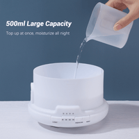 1pc 500ml/17.6oz Aromatherapy Humidifier with Remote Control and LED Light for Home - Enhance Your Mood and Health with Essential Oils
