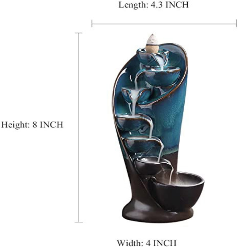 Ceramic Waterfall Incense Burner