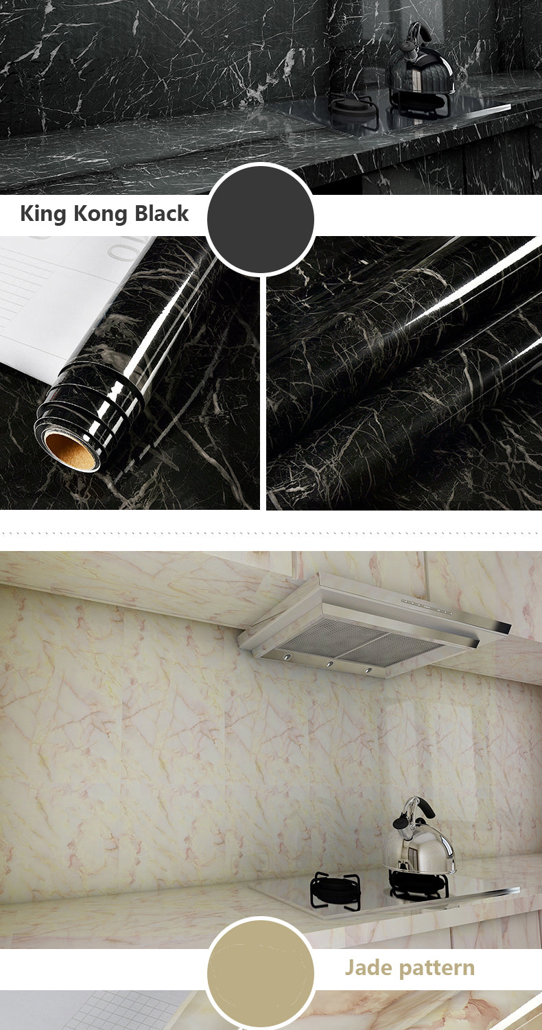 Self-Adhesive Wallpaper, Marble Pattern Vinyl Film Self-Adhesive Contact Paper