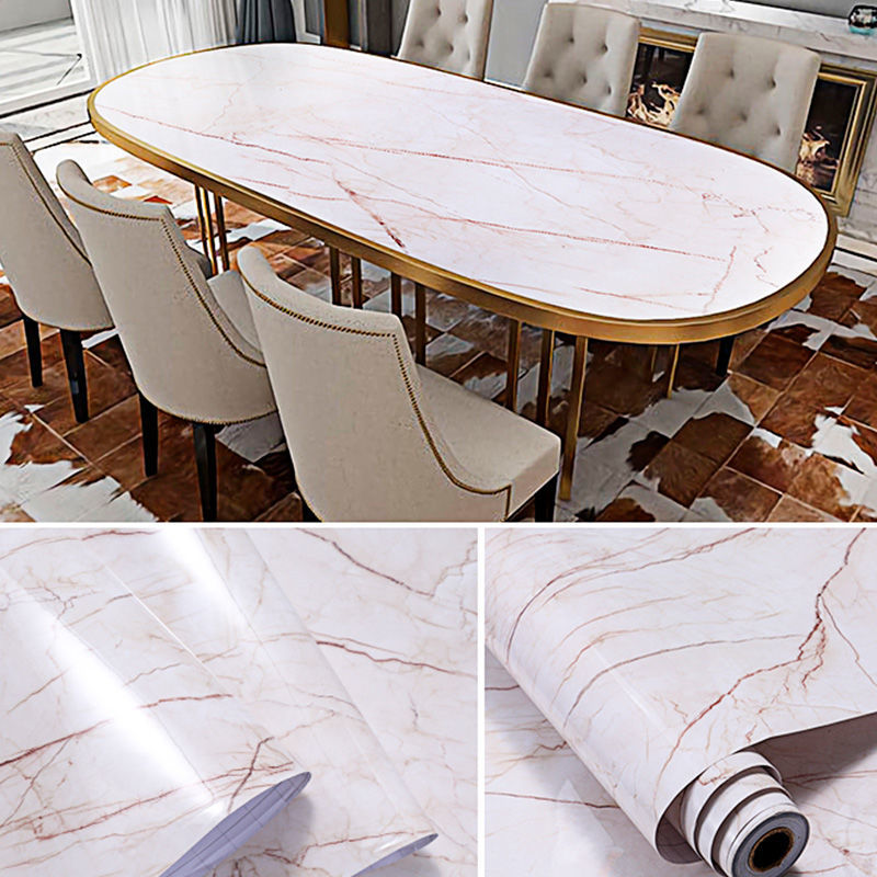 Self-Adhesive Wallpaper, Marble Pattern Vinyl Film Self-Adhesive Contact Paper