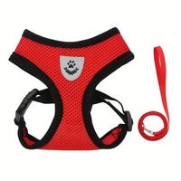 Dog Harnesses Leash, Mesh Cloth Pet Collars