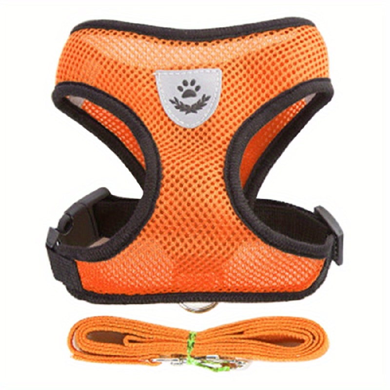 Dog Harnesses Leash, Mesh Cloth Pet Collars