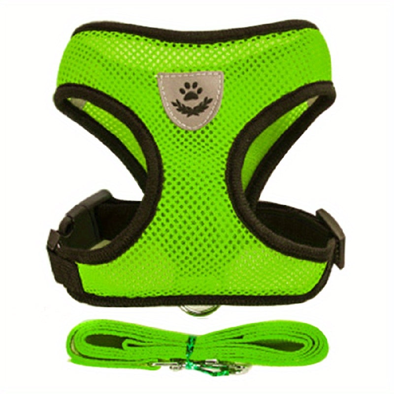 Dog Harnesses Leash, Mesh Cloth Pet Collars