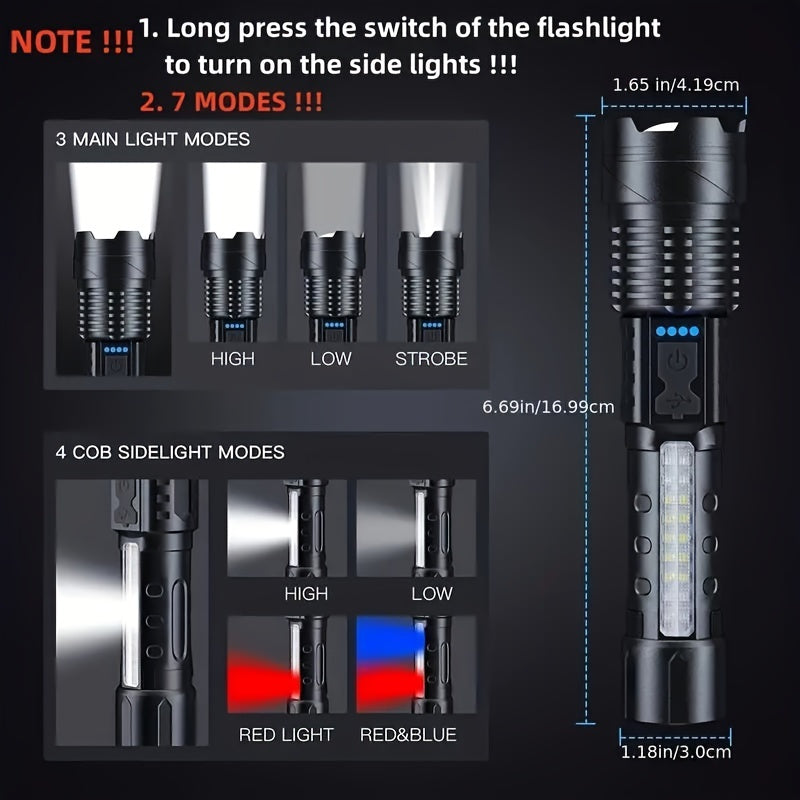 Super Powerful Rechargeable Torch Flood Light