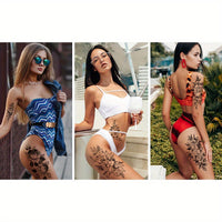 Realistic Flower Temporary Tattoos - Waterproof, Sweat-Proof- 10pcs