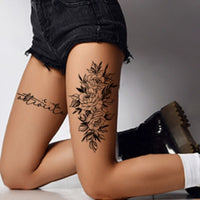 Realistic Flower Temporary Tattoos - Waterproof, Sweat-Proof- 10pcs