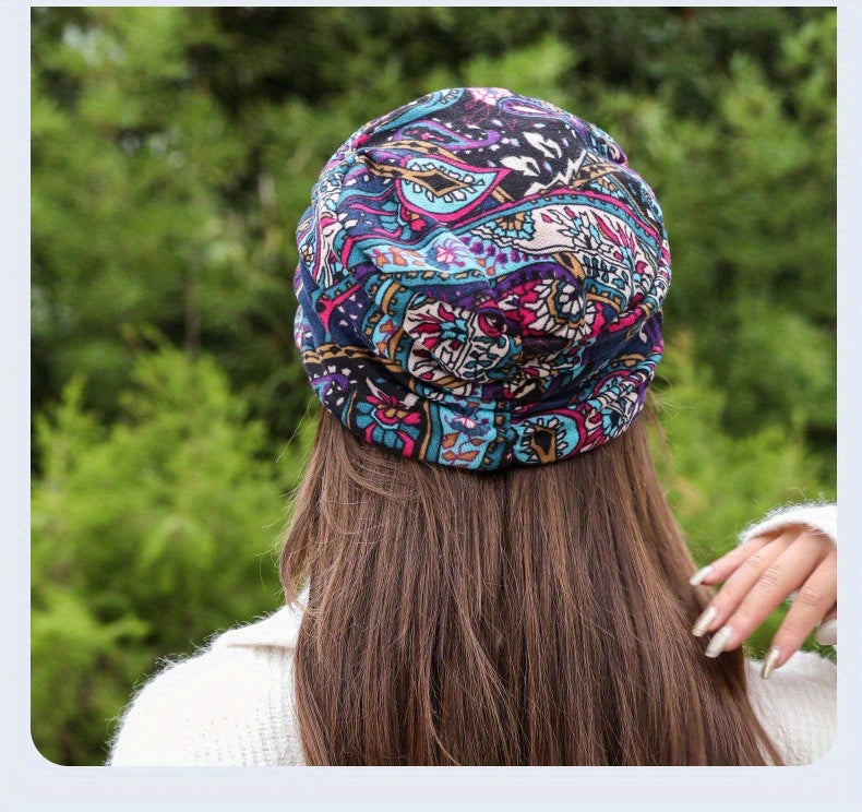 Women's Lightweight Newsboy Cap With Breathable Fabric, Floral Print